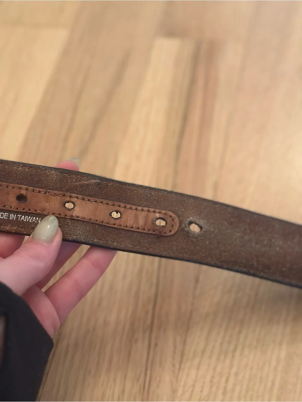 Men's Nocona Genunine Leather Calf Hair Belt size 38